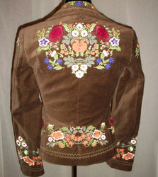 VINTAGE 70's STYLE FLORAL EMBROIDERED VELVET BLAZER5.JPG