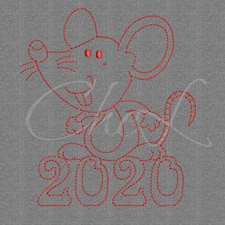 Изображение Файл вышивки "Мышь"