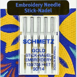 Изображение Иглы для вышивки Gold титаниум №90(5) Schmetz