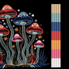 Изображение "Тонизирующие мухоморы" дизайн машинной вышивки 
