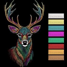 Изображение "Олень Благородный" дизайн машинной вышивки 