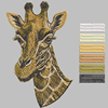 Изображение "Жираф" дизайн машинной вышивки 