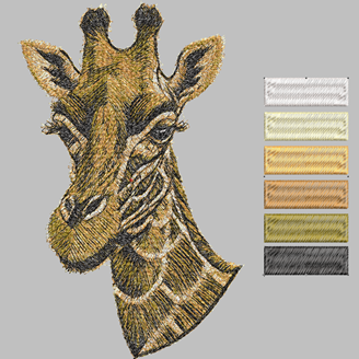 Изображение "Жираф" дизайн машинной вышивки 