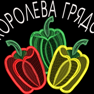 Изображение "Крутые Перцы" дизайн машинной вышивки 