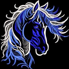 Изображение "Конь II" дизайн машинной вышивки 