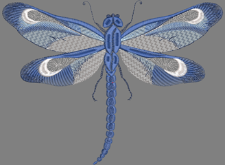 Изображение "Попрыгунья Стрекоза I" ДИЗАЙН машинной вышивки 