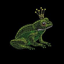 Изображение "Царевна-лягушка" дизайн машинной вышивки 