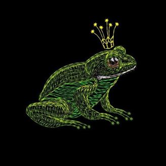 Изображение "Царевна-лягушка" дизайн машинной вышивки 