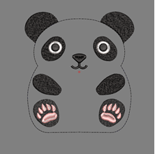 Изображение "Панда-Мишка" дизайн машинной вышивки 