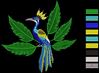 Изображение "Райская птица" дизайн машинной вышивки 