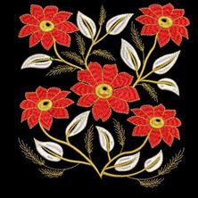 Изображение "Цветочная композиция" ДИЗАЙН машинной вышивки 