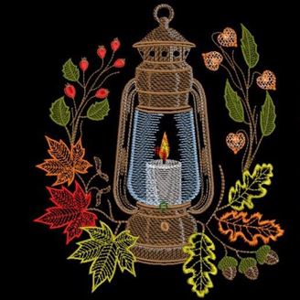 Изображение "Фонарь" ДИЗАЙН машинной вышивки 
