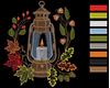 Изображение "Фонарь" ДИЗАЙН машинной вышивки 