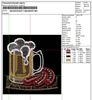 Изображение "Пиво пенное" дизайн машинной вышивки 