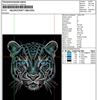 Изображение "Взгляд тигра" дизайн машинной вышивки 