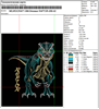 Изображение "Раптор" ДИЗАЙН машинной вышивки 