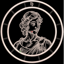 Изображение "Звёздная Дева" дизайн машинной вышивки 