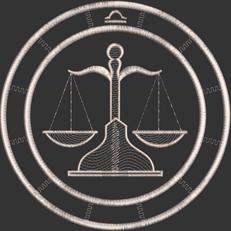 Изображение "Знак Зодиака Весы" дизайн машинной вышивки 