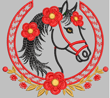 Изображение "Лошадка Удачи" ДИЗАЙН машинной вышивки 