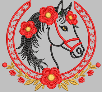 Изображение "Лошадка Удачи" ДИЗАЙН машинной вышивки 