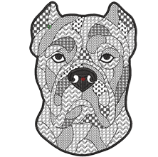 Изображение "Дог" ДИЗАЙН машинной вышивки 