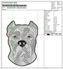 Изображение "Дог" ДИЗАЙН машинной вышивки 