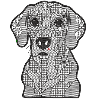 Изображение "Бигль" ДИЗАЙН машинной вышивки 