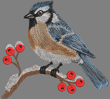 Изображение "Нейроптичка" дизайн машинной вышивки 