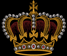 Изображение "Корона" дизайн машинной вышивки 