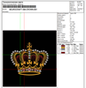 Изображение "Корона" дизайн машинной вышивки 