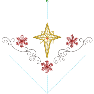 Изображение "Нарядные уголки" дизайн машинной вышивки 