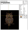Изображение "Сова ажурная" дизайн машинной вышивки 