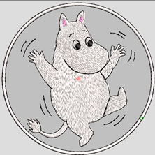 Изображение "Мумммик" дизайн машинной вышивки 