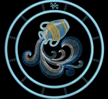 Изображение "Водолей" дизайн машинной вышивки 