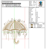 Изображение "Зонтик" дизайн машинной вышивки 