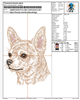 Изображение "Чихуахуа" дизайн машинной вышивки 