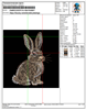Изображение "Заяц" дизайн машинной вышивки 