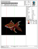 Изображение "Золотая рыбка" дизайн машинной вышивки 