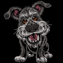 Изображение "Шарик" дизайн машинной вышивки 