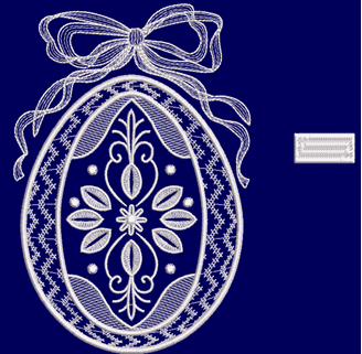 Изображение "Пасхальный узор 3" дизайн машинной вышивки 