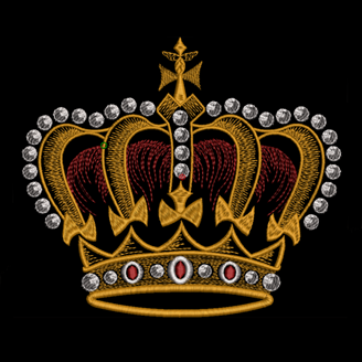 Изображение "Корона" дизайн машинной вышивки 