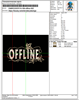Изображение "Не в сети" ДИЗАЙН машинной вышивки